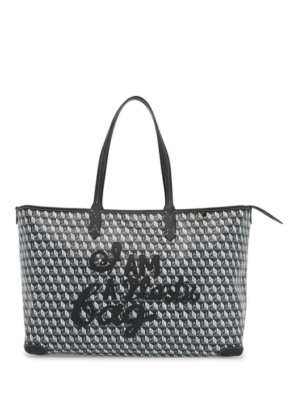 Anya Hindmarch i am a plastic bag zipped motif tote bag