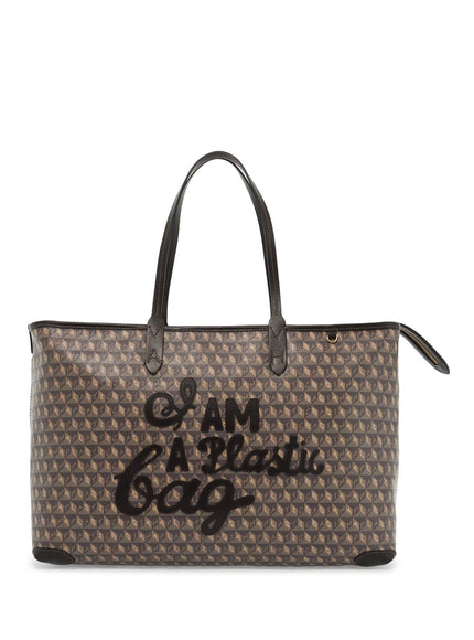 Anya Hindmarch i am a plastic bag zipped motif tote bag