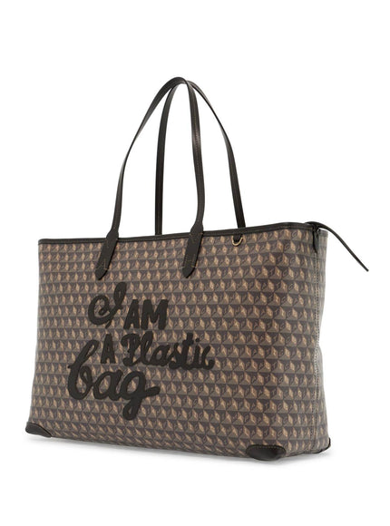 Anya Hindmarch i am a plastic bag zipped motif tote bag