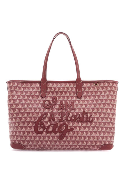 Anya Hindmarch i am a plastic bag zipped motif tote bag