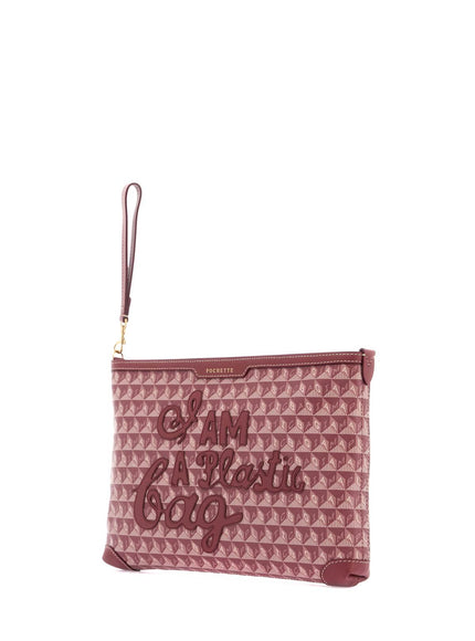 Anya Hindmarch "clutch bag with plastic bag motif