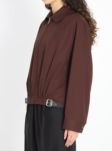 Loewe Belted Jacket In Cotton And Silk