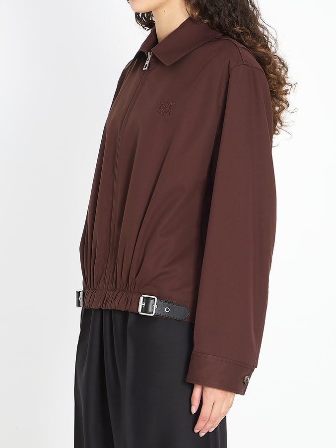 Loewe Belted Jacket In Cotton And Silk