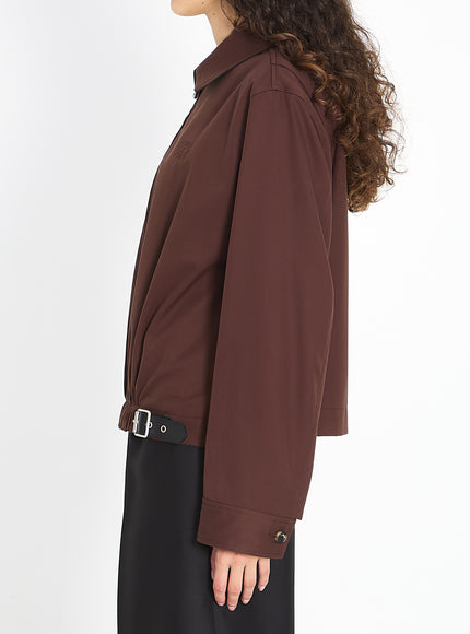 Loewe Belted Jacket In Cotton And Silk