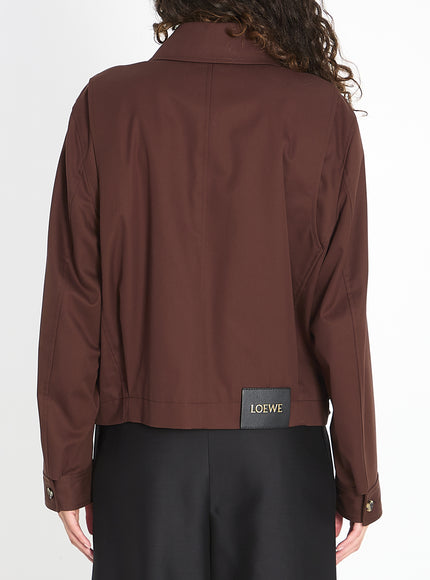 Loewe Belted Jacket In Cotton And Silk