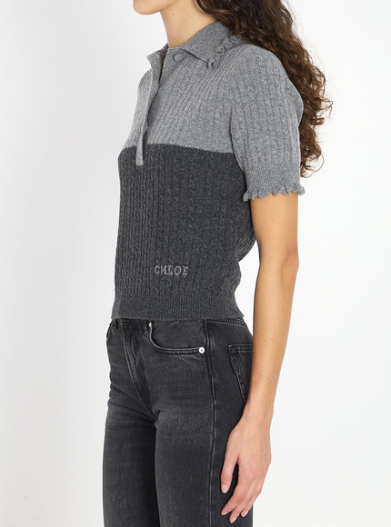 Chloe Wool And Cashmere Polo Shirt