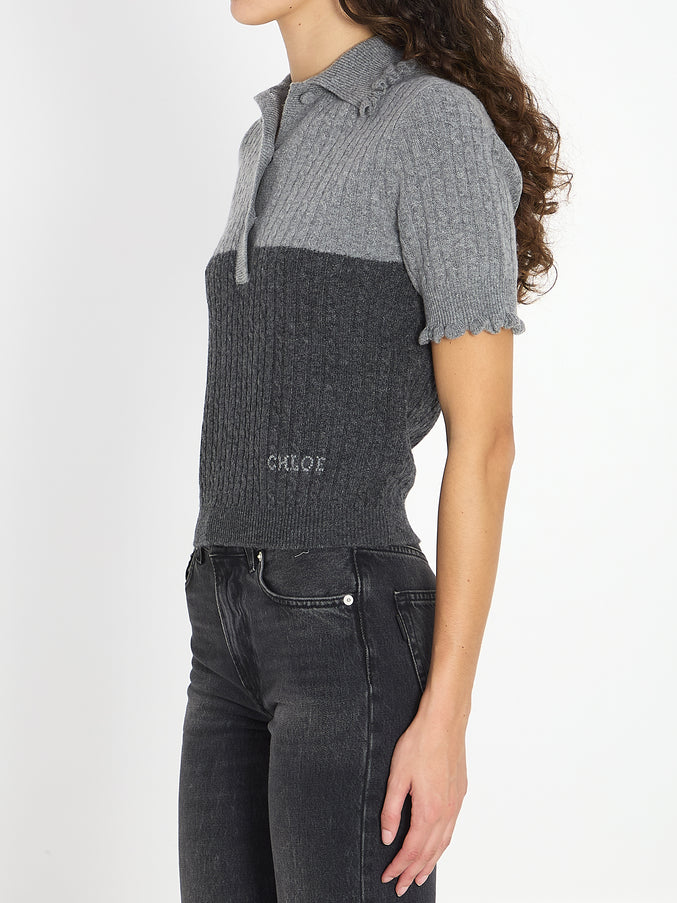 Chloe Wool And Cashmere Polo Shirt