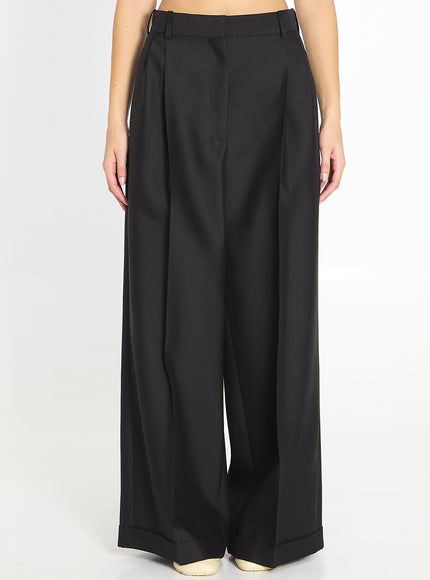 Loewe Wool And Silk Trousers Black