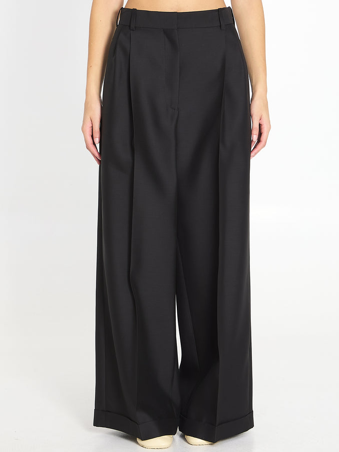 Loewe Wool And Silk Trousers Black