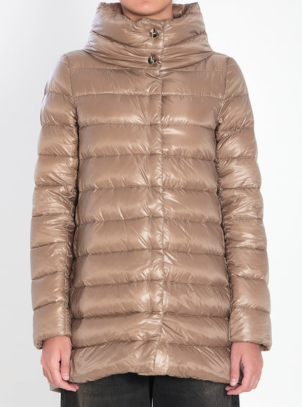 Herno Amelia Light Puffer Jacket Brown
