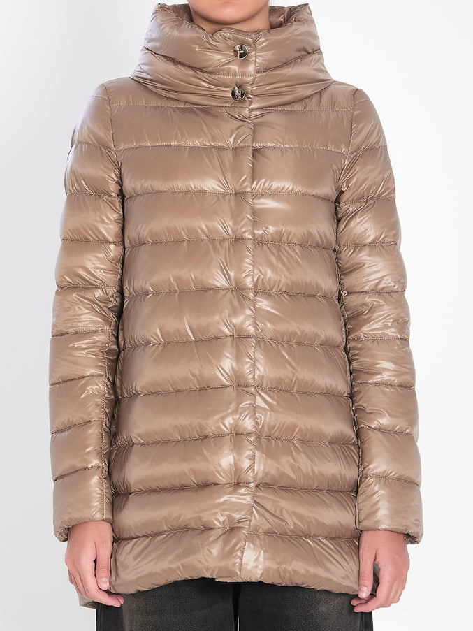 Herno Amelia Light Puffer Jacket Brown