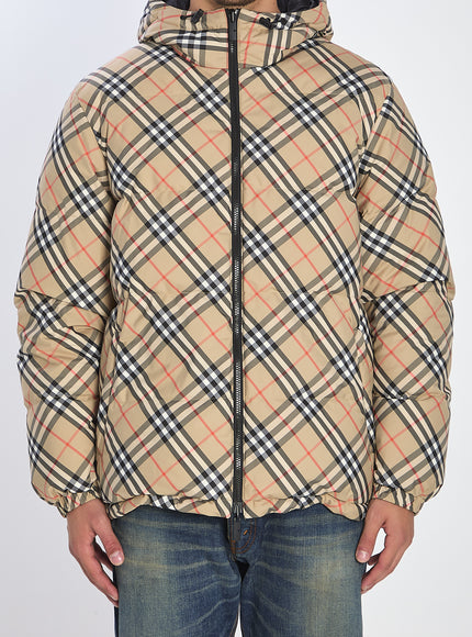 Burberry Reversible Check Puffer Jacket Beige