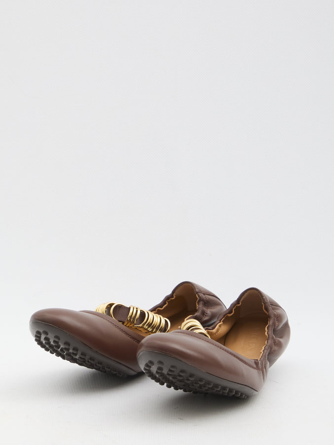 Tod's Ballet Flats Wit Eyelets