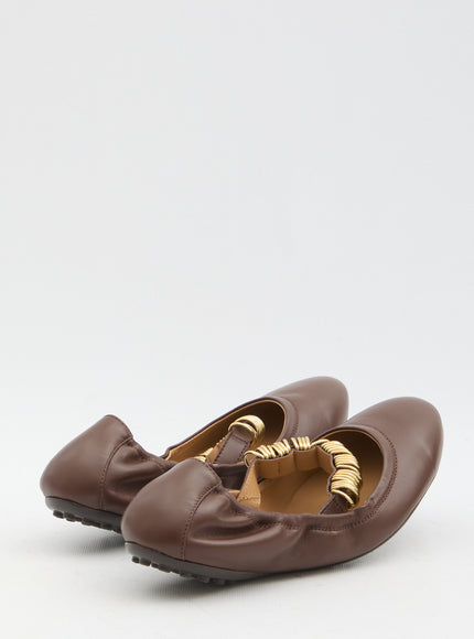 Tod's Ballet Flats Wit Eyelets