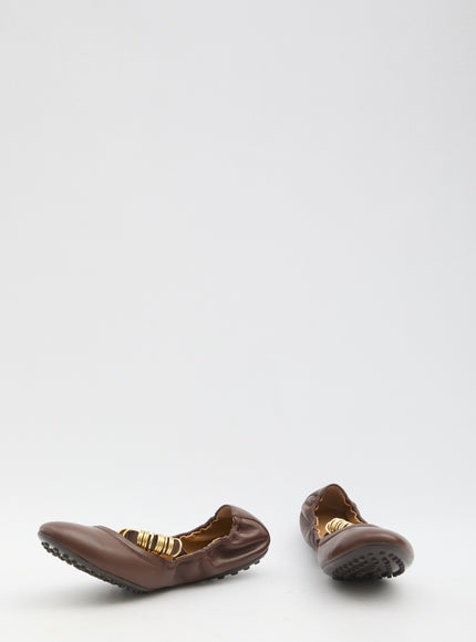 Tod's Ballet Flats Wit Eyelets