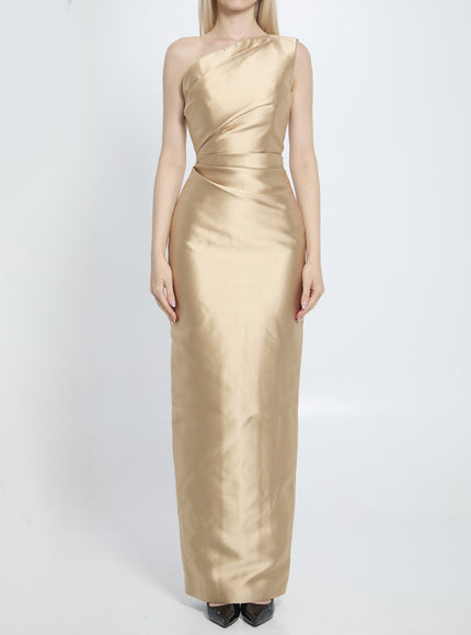Solace London Kira Maxi Dress Beige