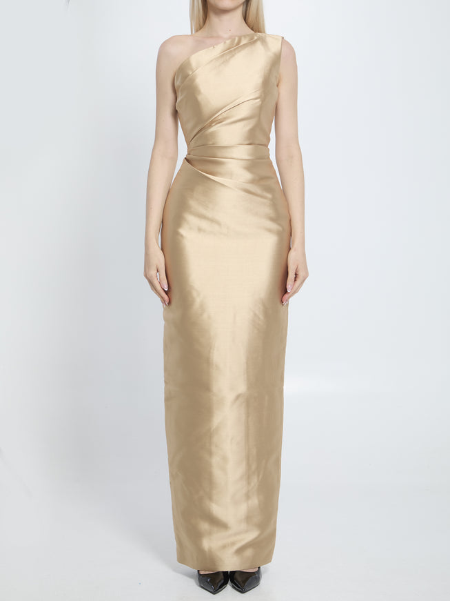 Solace London Kira Maxi Dress Beige
