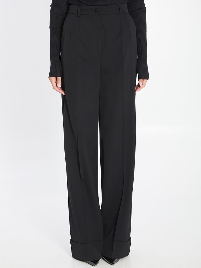 Dolce & Gabbana Wool Trousers Black