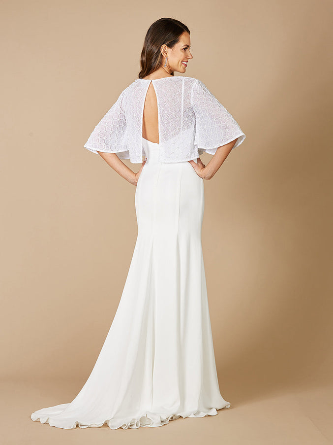 Lara New York 51063 Gina Beaded Tulle Capelet