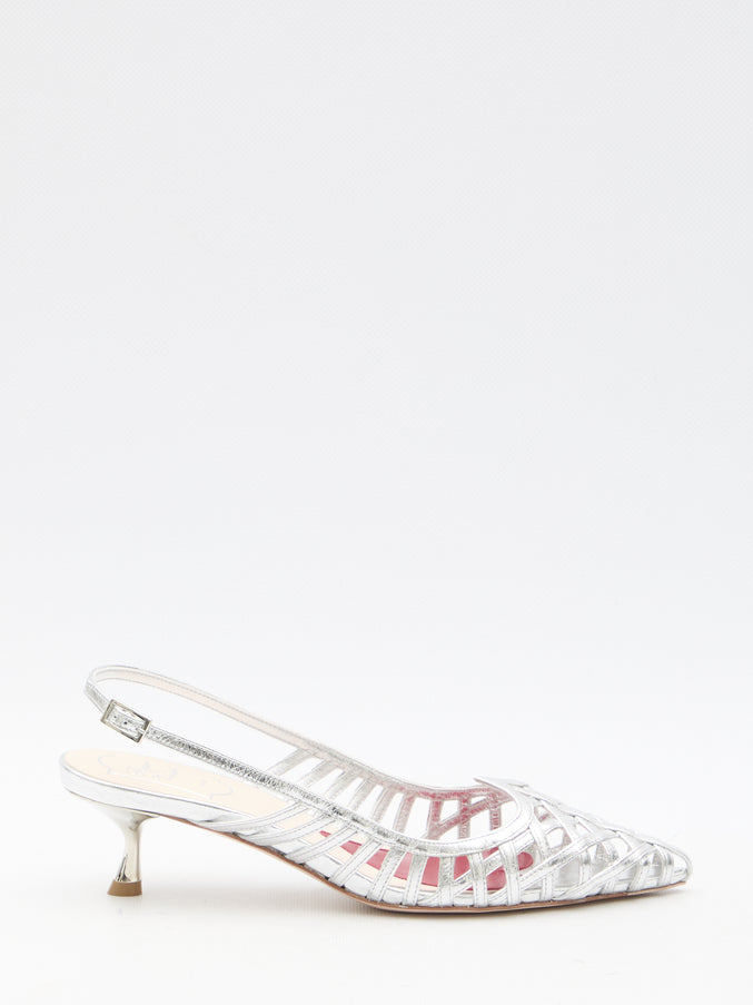 Roger Vivier I Love Vivier Multistrap Slingback Silver