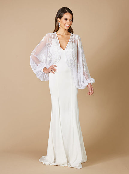 Lara Gillian Beaded Floral Bridal Jacket