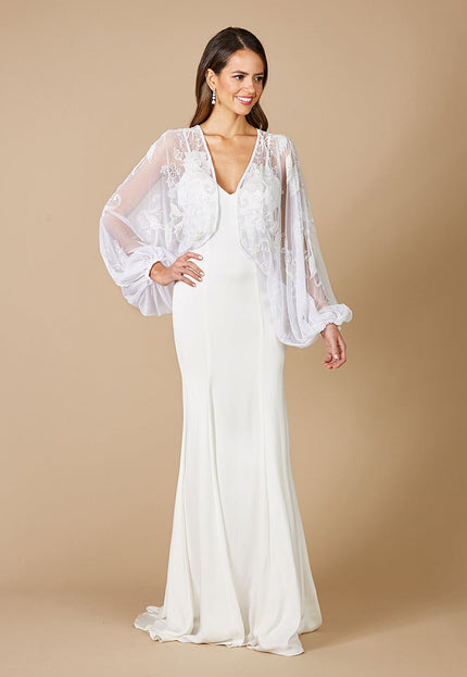 Lara Gillian Beaded Floral Bridal Jacket