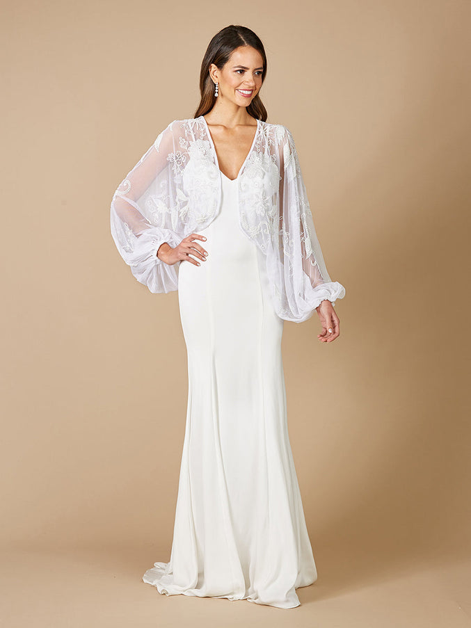 Lara Gillian Beaded Floral Bridal Jacket