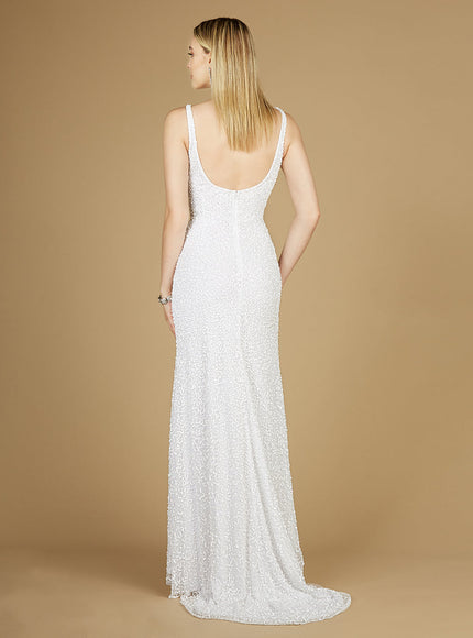 Lara Bridal Beaded Gown with Slit