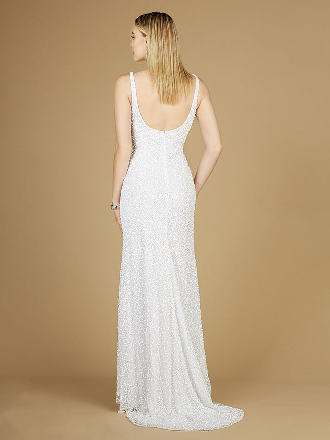 Lara Bridal Beaded Gown with Slit