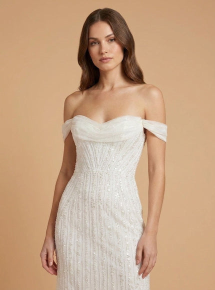 Lara New York Off Shoulder Corset Gown