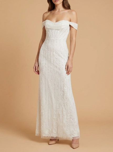Lara New York Off Shoulder Corset Gown