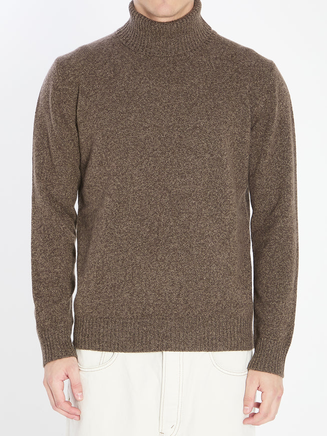 Roberto Collina Mouline Turtleneck Sweater Brown