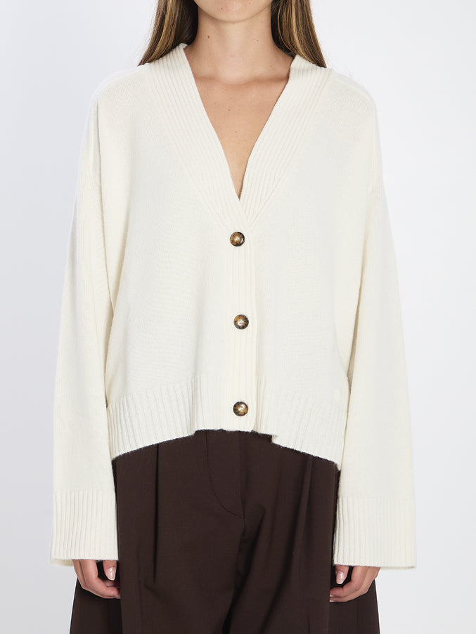 Loulou De Saison Kaia Cashmere Cardigan White