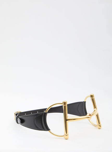 Gucci Wide Belt With Oversized Horsebit