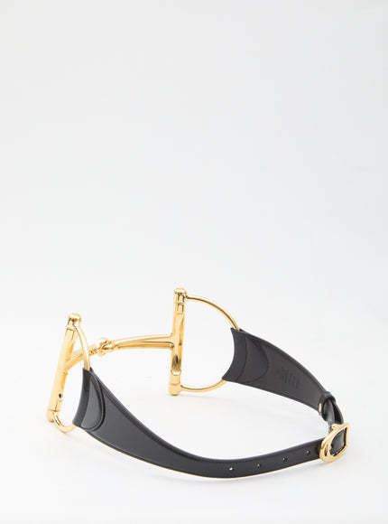 Gucci Wide Belt With Oversized Horsebit