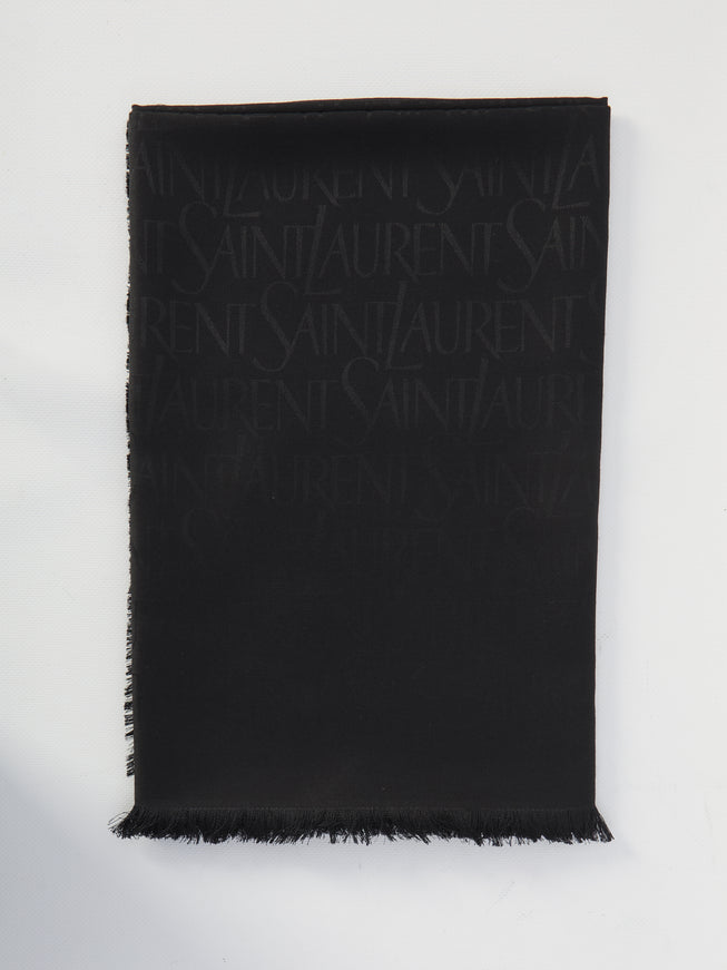 Saint Laurent Large Square Scarf QT Black