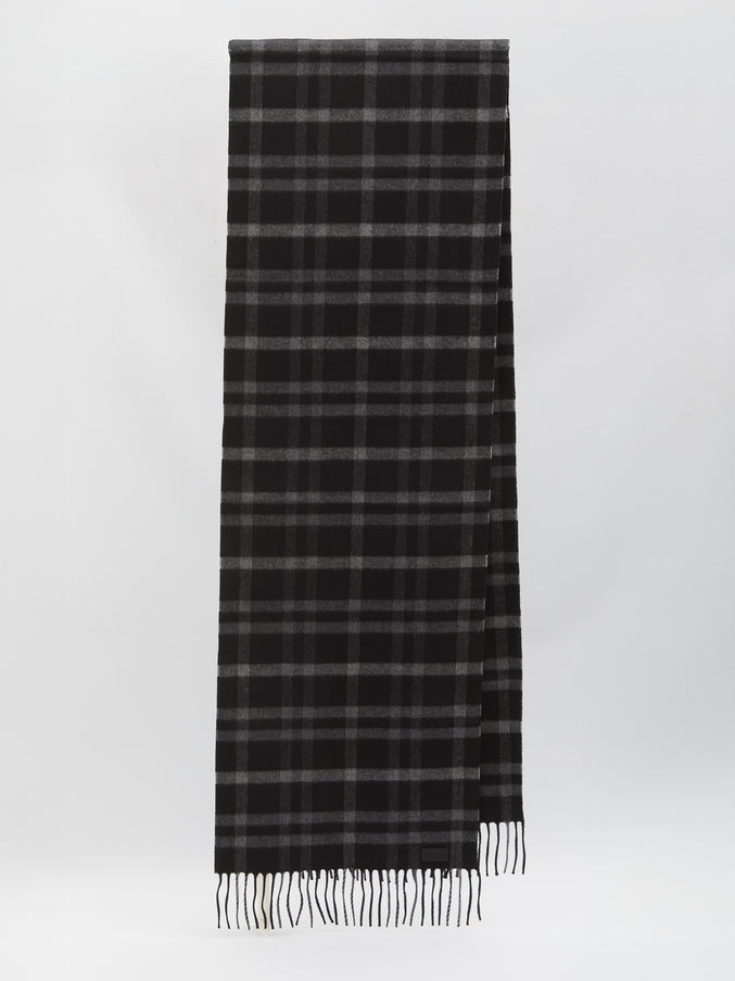 Saint Laurent Tartan Scarf QT Black