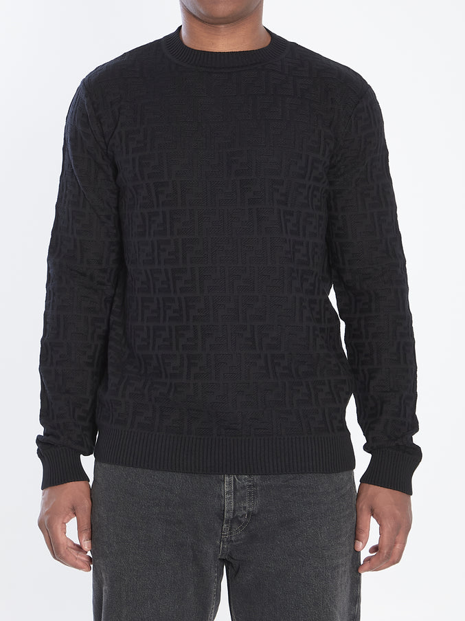 Fendi Ff Monogram Pullover Black
