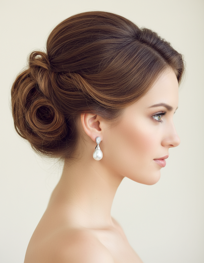 Rosa Clará Pearl and Zircon Drop Earrings in Sterling Silver