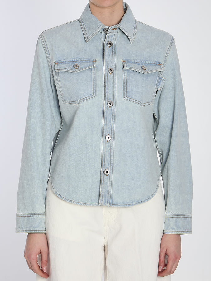 Bottega Veneta Denim Shirt Light Blue