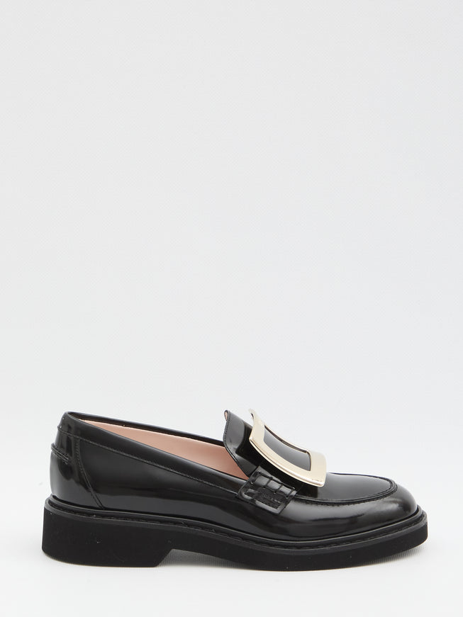 Roger Vivier Viv' Rangers Loafers In Leather Black