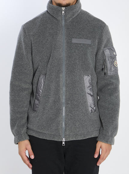 Moncler Felt Sweatshirt Grey