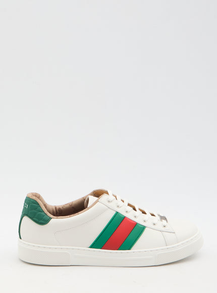 Gucci Ace Sneakers With Web Detail White