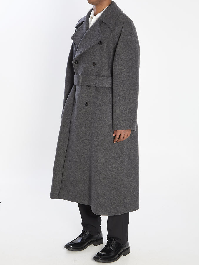 Saint Laurent Long Coat In Cashmere