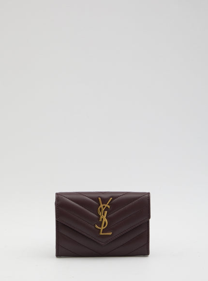 Saint Laurent Cassandre Wallet QT Bordeaux