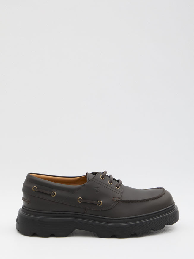 Tod's Tank Tread Boat Loafer Brown