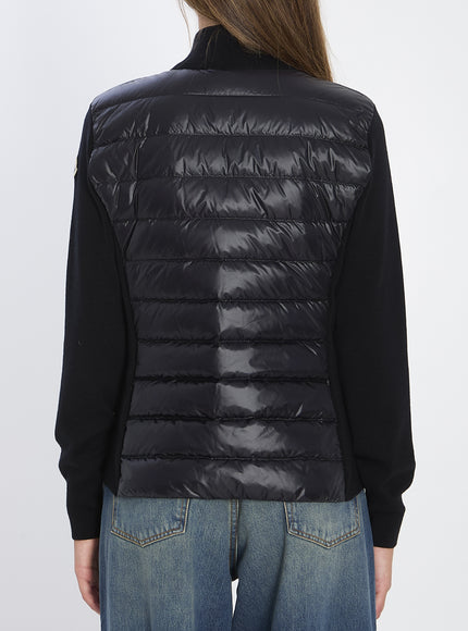 Moncler Padded Wool Cardigan With Zip