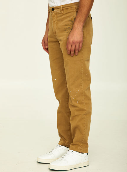 Incotex Red X Facetasm Camel Cotton Trousers