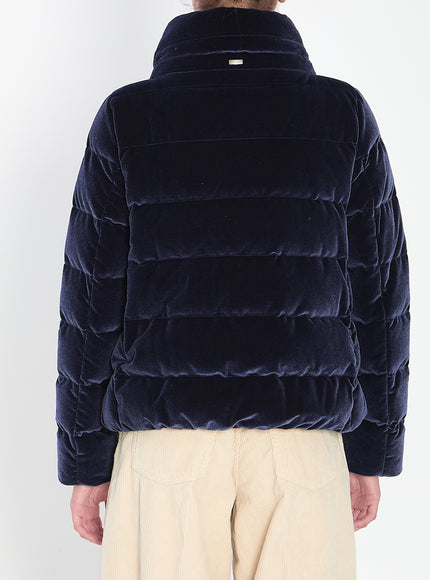 Herno Velvet-effect Puffer Jacket