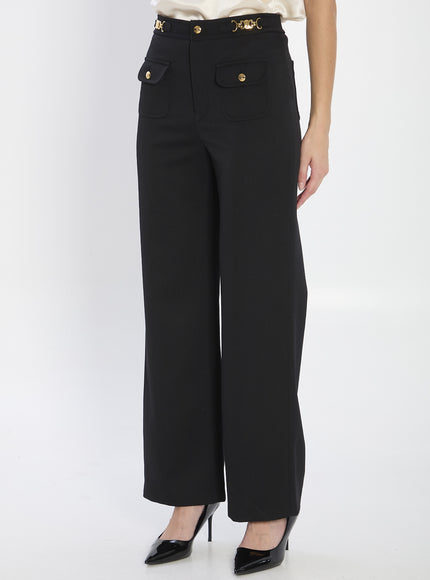 Celine Wool Trousers With A Diagonal Weave